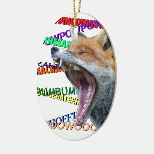 Wat zegt de Fox? Keramisch Ornament (Links)