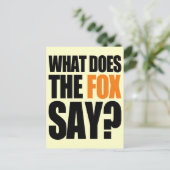 Wat zegt de vos? briefkaart (Staand voorkant)