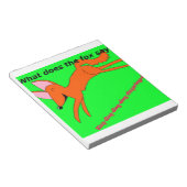 Wat zegt de vos? notitieblok (Schuin)