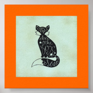 Wat zegt de vos Poster? Poster