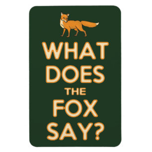 Wat zegt de vos? Premium Flexi Fridge Magnet Magneet