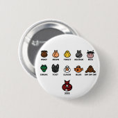 Wat zegt de vos? ronde button 5,7 cm (Voorkant /achterkant)