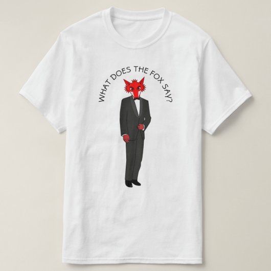 Wat zegt de vos? t-shirt (Design voorkant)