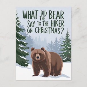 Wat zei de beer om op Kerstmis te gaan wandelen Gr Briefkaart