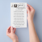 Wat zei de bruidegom? Bruidsfeest spelkaart Flyer (Hand)