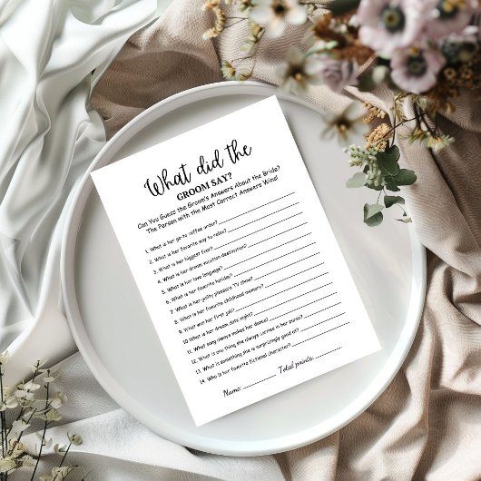 Wat zei de bruidegom vrijgezellenfeest Spelkaart