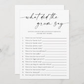 Wat zei de Groom over Vrijgezellenfeest? Programma (Voorkant / Achterkant)