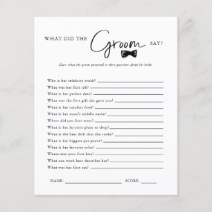 Wat zei de Groom? VRIJGEZELLENFEEST
