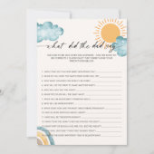 Wat zei de vader Baby shower spel Kaart (Voorkant)