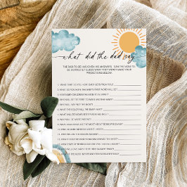 Wat zei de vader Baby shower spel Kaart