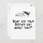 Wat zei je moeder? briefkaart (Voorkant / Achterkant)