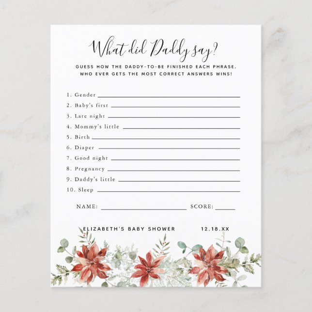 Wat zei papa? | BABY SHOWER (Voorkant)