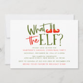 Wat zijn de Elf Christmas Party Uitnodigingen (Voorkant)