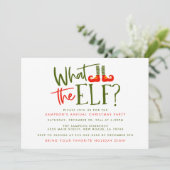 Wat zijn de Elf Christmas Party Uitnodigingen (Staand voorkant)