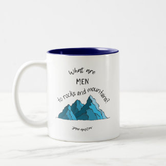 Wat zijn de Mannen voor Rocks en Mountains? Tweeto Tweekleurige Koffiemok