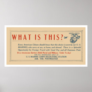 Wat zijn deze Amerikaanse mariniers? Poster