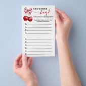 Wat zit er in de luiertas Cherry Baby shower Game Flyer (Hand)