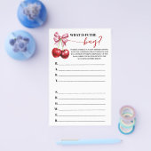 Wat zit er in de luiertas Cherry Baby shower Game Flyer (Enkel)