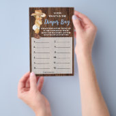 Wat zit er in de luiertas Cowboy Baby shower Game Flyer (Hand)