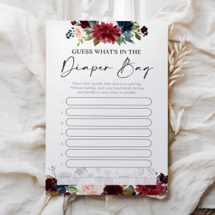 Wat zit er in het luiertas Baby shower spel