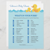 Wat zit er in je Baby shower? (Voorkant / Achterkant)