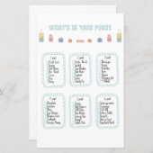 Wat zit er in je Baby shower voor handtas? (Voorkant / Achterkant)