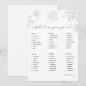 Wat zit er in je portemonnee douchespel kaart (Voorkant / Achterkant)