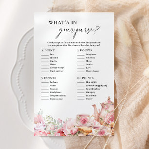 Wat zit er in je portemonnee Roze Bloemen Tea Part