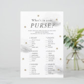 Wat zit er in je Purse Star Grey Baby shower Game (Staand voorkant)