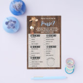 Wat zit er in je tas AA Cowboy Shower Game Kaart (Enkel)