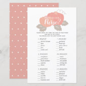 Wat zit er in je tas Roze Pompoen Baby Shower Spel (Voorkant / Achterkant)