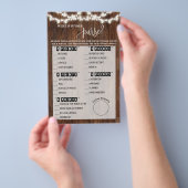 Wat zit er in je tas Westerse Bruidsjonker Spel Flyer (Hand)