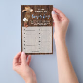 Wat zit er in luiertas AA Cowboy Shower Game Kaart (Hand)