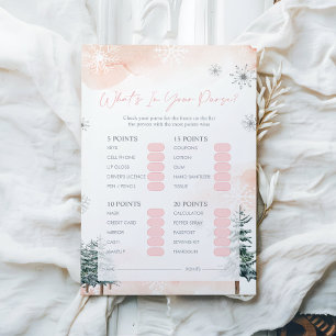 Wat zit er in uw portemonnee Baby shower spel