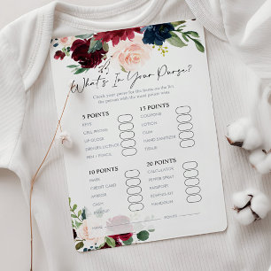 Wat zit er in uw portemonnee Baby shower spel