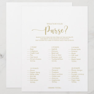 Wat zit er in uw Purse Minimalist Vrijgezellenfees