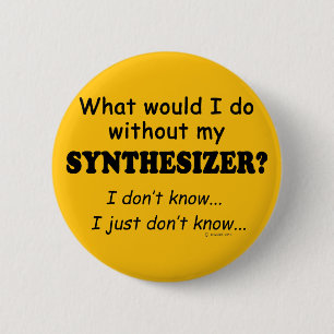 Wat zou ik doen, Synthesizer Ronde Button 5,7 Cm