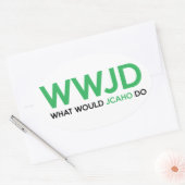 Wat zou JCAHO doen? Ovale Sticker (Envelop)