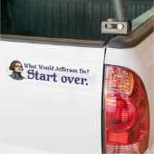 Wat zou Jefferson doen? Bumpersticker (Op Truck)