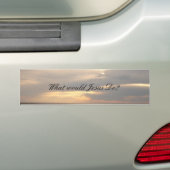 wat zou jesus doen bumpersticker (Op auto)