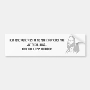 Wat zou jesus downloaden? bumpersticker