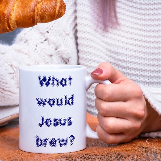Wat zou Jezus brouwen? Tweekleurige Koffiemok