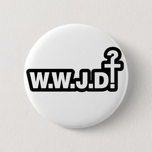 Wat zou Jezus doen? Ronde Button 5,7 Cm (Voorkant)