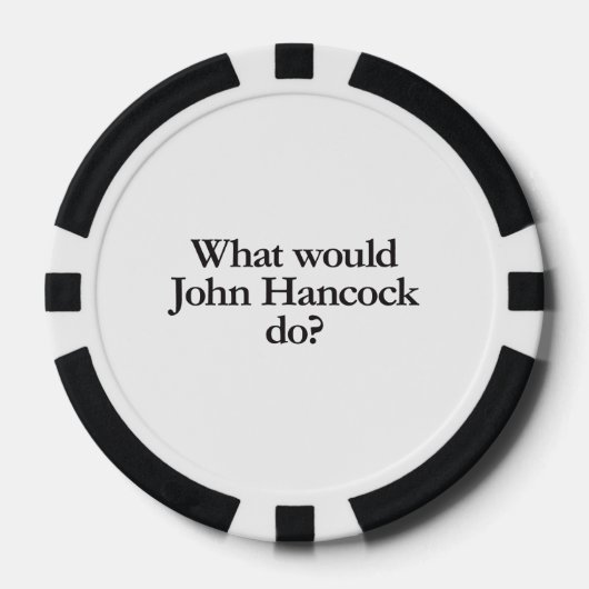 Wat zou John Hancock doen? Poker Chips (Voorkant)