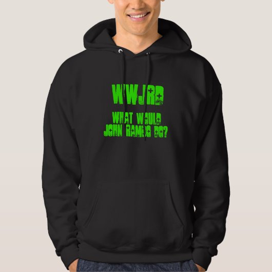 Wat zou John Rambo doen? Hoodie (Voorkant)