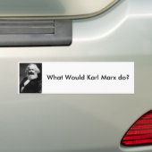 Wat zou Karl Marx doen? Bumpersticker (Op auto)