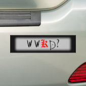 Wat zou Kira doen? Bumpersticker (Op auto)