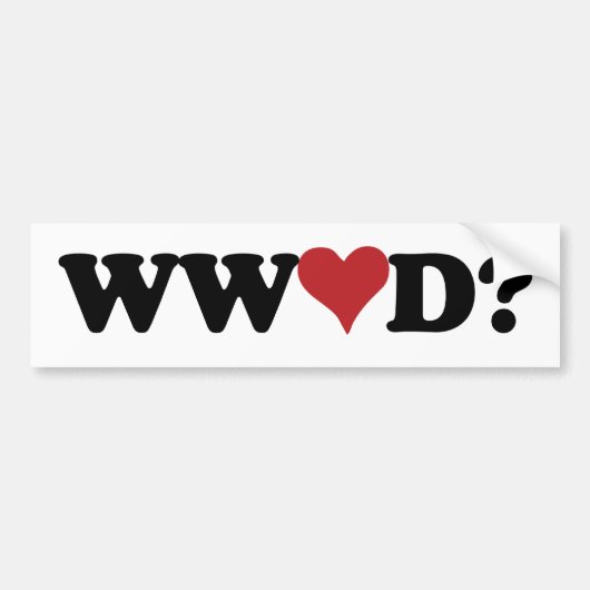Wat zou liefde doen bumpersticker (Voorkant)