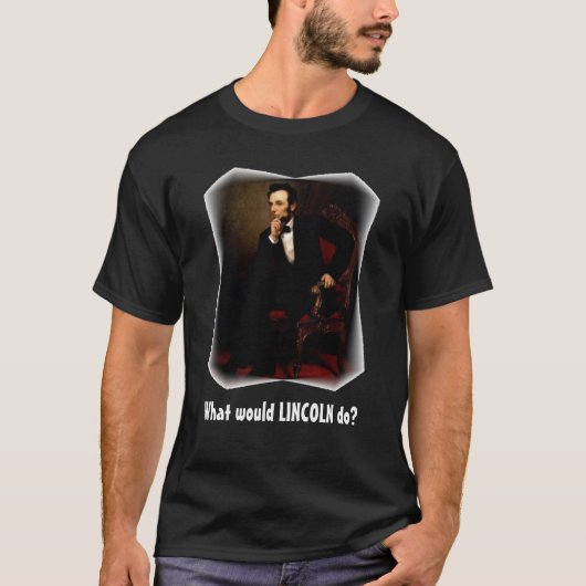 Wat zou Lincoln Shirt doen (donker) (Voorkant)