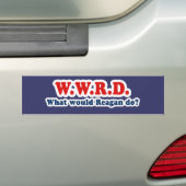 Wat zou Reagan doen? Bumpersticker (Op auto)